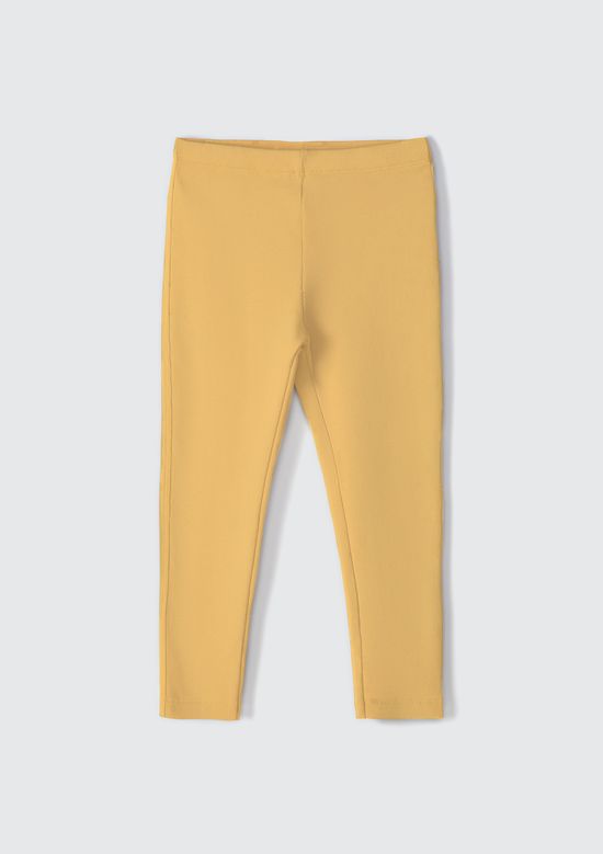 Foto do produto: Calça Básica Legging Infantil Toddler Em Ribana - Amarelo