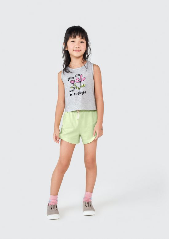 Foto do produto: Conjunto Curto Infantil Menina - Cinza