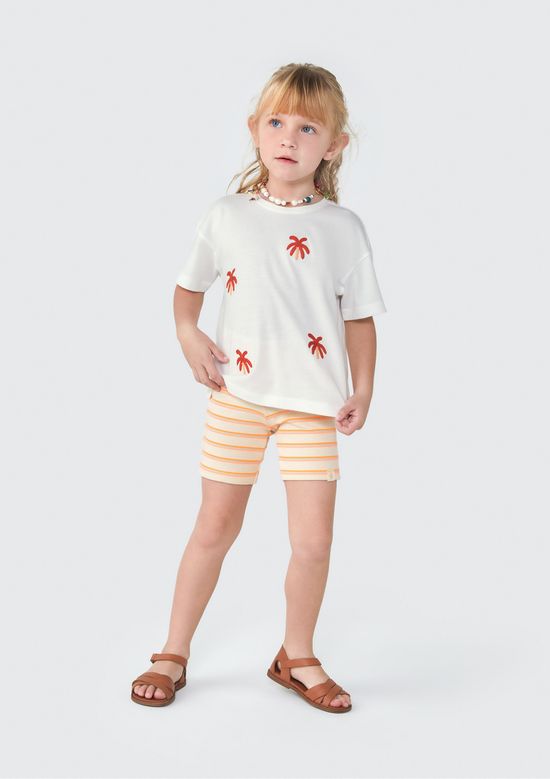 Foto do produto: Bermuda Ciclista Infantil Menina Toddler - Laranja