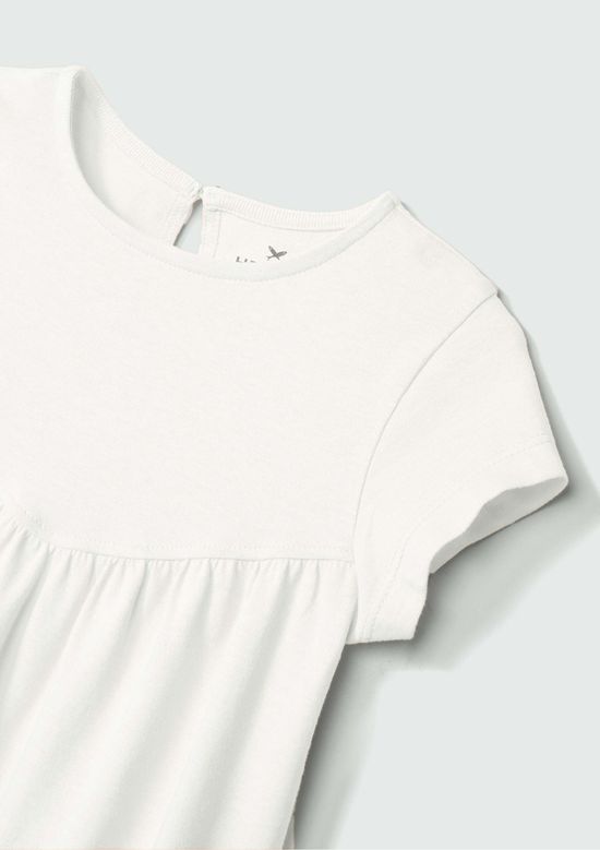 Foto do produto: Blusa Infantil Menina Toddler Manga Curta - Off white