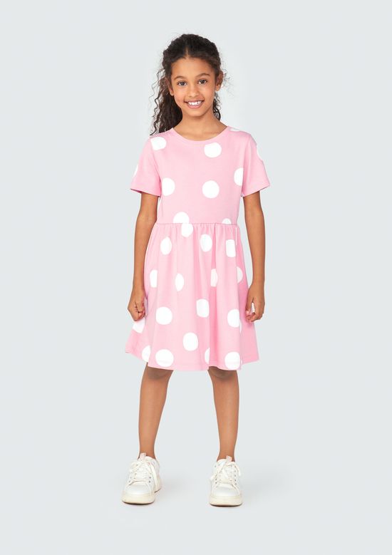 Foto do produto: Vestido Curto Infantil Rodado - Rosa