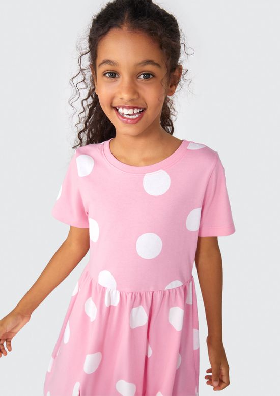 Foto do produto: Vestido Curto Infantil Rodado - Rosa