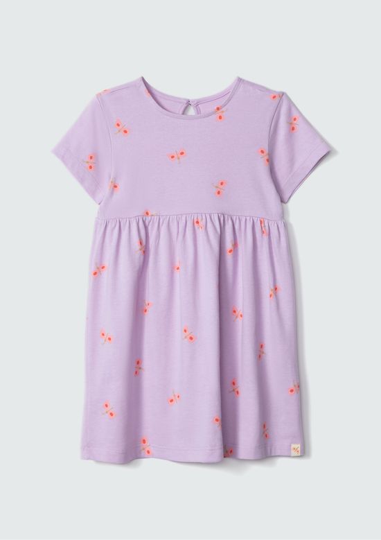 Foto do produto: Vestido Infantil Toddler Manga Curta Estampado - Roxo