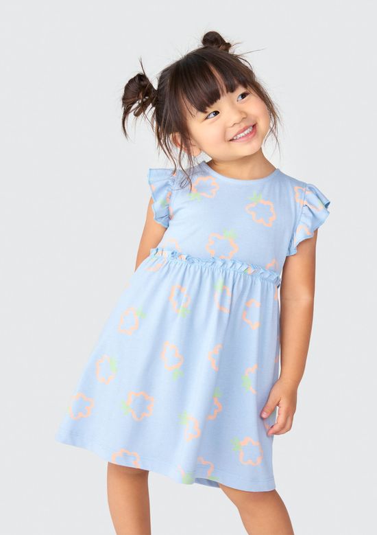 Foto do produto: Vestido Infantil Toddler Com Babado - Azul