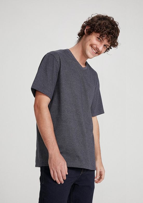 Foto do produto: Camiseta Básica Masculina Manga Curta Comfort Super Cotton - Cinza