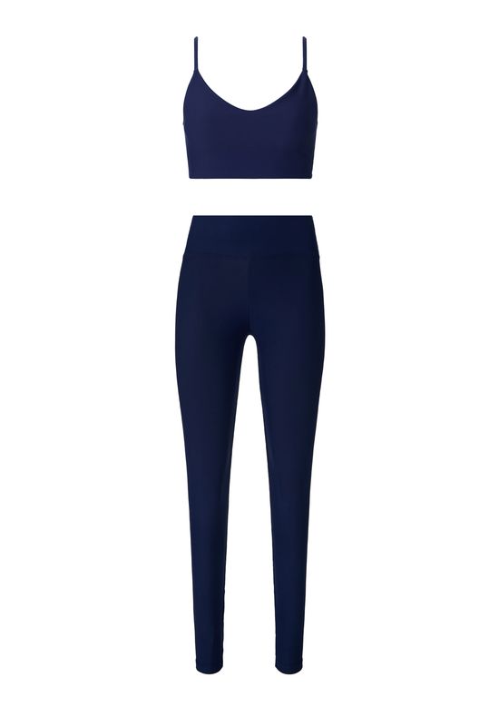 Foto do produto: Kit Top E Legging Esportivo Proteção UV - Azul
