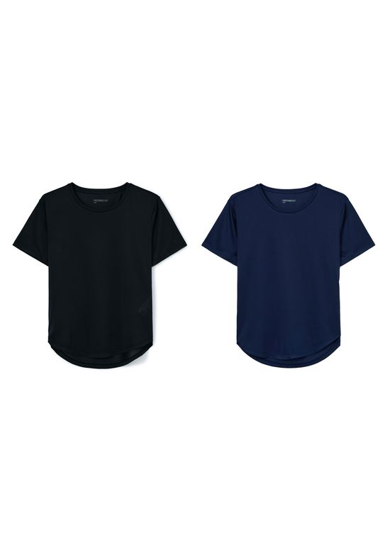 Foto do produto: Kit 2 Camisetas Esportivas Femininas Texturizadas - Multicolorido