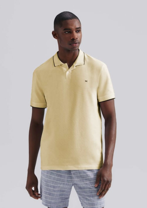 Foto do produto: Camisa Polo Masculina Manga Curta Piquet - Amarelo