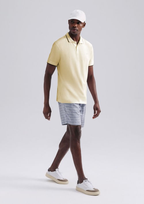 Foto do produto: Camisa Polo Masculina Manga Curta Piquet - Amarelo