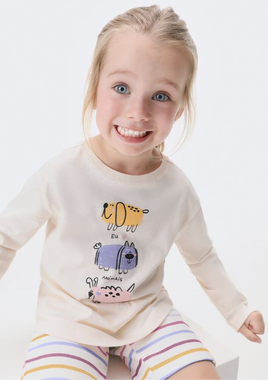 Foto do produto: Blusa Infantil Menina Toddler Com Estampa - Rosa