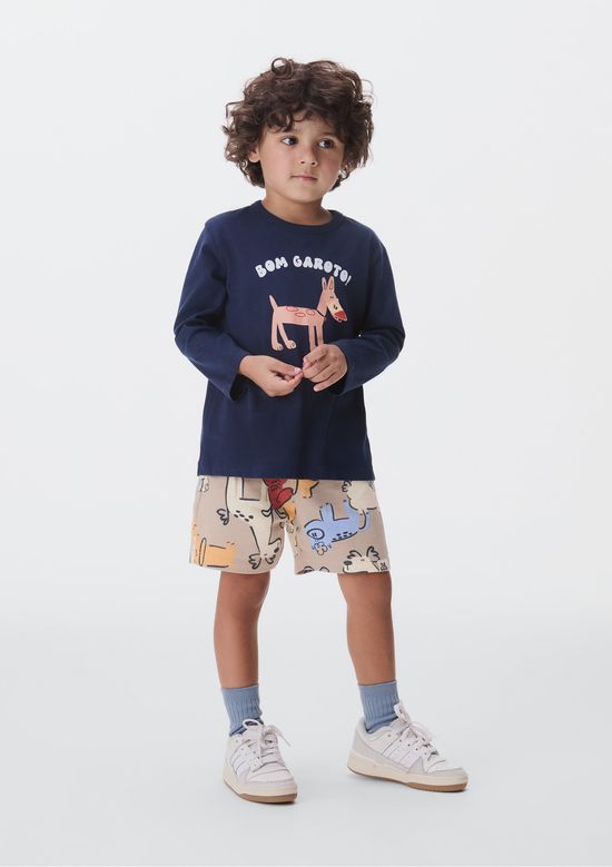 Foto do produto: Camiseta Infantil Menino Toddler Com Estampa Interativa - Azul