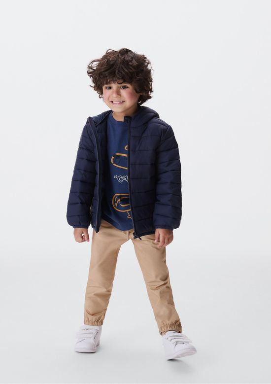 Foto do produto: Calça Jogger Infantil Menino Toddler Em Nylon - Bege