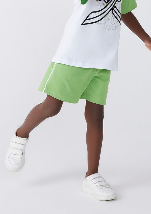 Shorts Infantil Menino Com Estampa Em Moletom - Verde