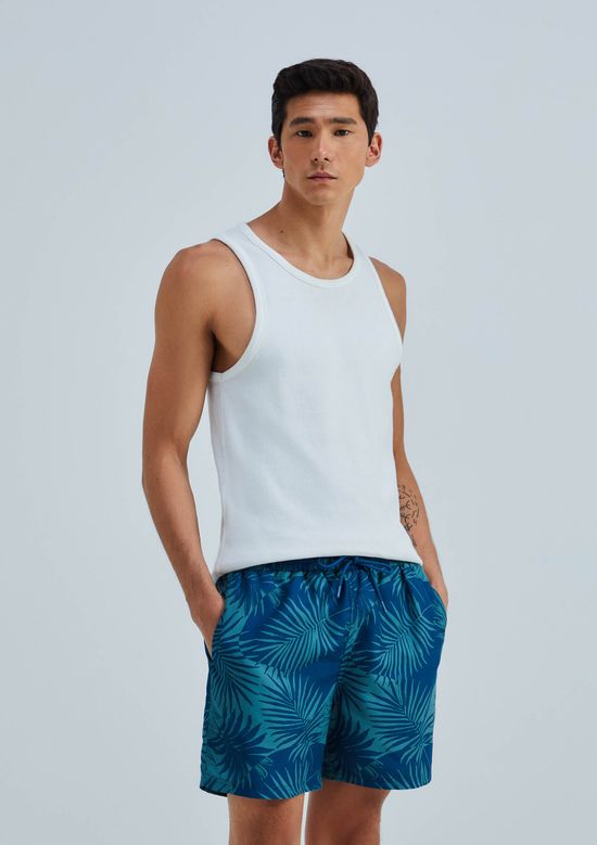 Foto do produto: Shorts Praia Masculino Estampado - Azul