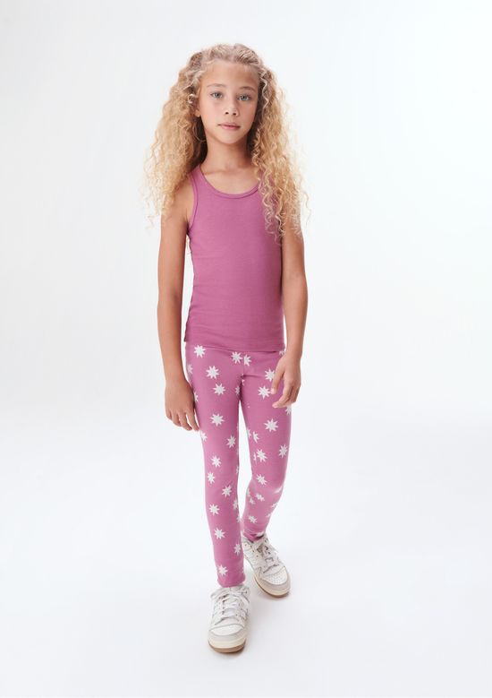 Foto do produto: Calça Legging Infantil Menina Estampada Hering Kids - Rosa