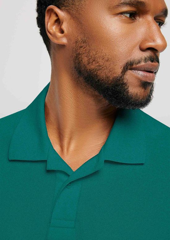 Foto do produto: Camisa Polo Básica Masculina Manga Curta Em Piquet - Verde