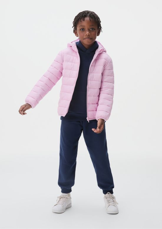 Foto do produto: Jaqueta Puffer Infantil Unissex Com Capuz - Rosa