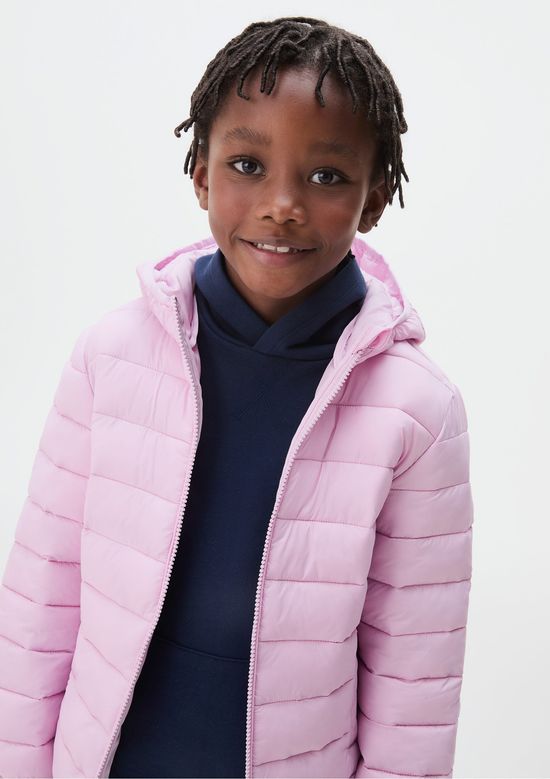 Foto do produto: Jaqueta Puffer Infantil Unissex Com Capuz - Rosa