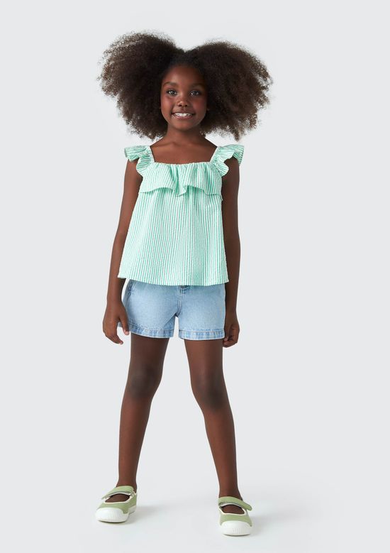 Foto do produto: Shorts Infantil Menina Clochard - Azul