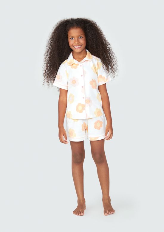 Foto do produto: Pijama Infantil Menina Americano Que Brilha no Escuro - Off white