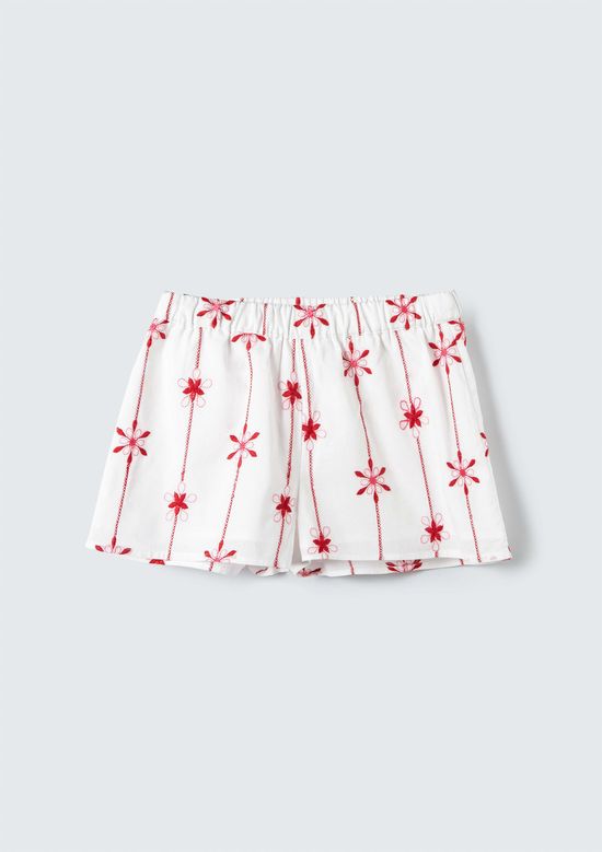 Foto do produto: Shorts Infantil Menina Toddler Bordado - Off white