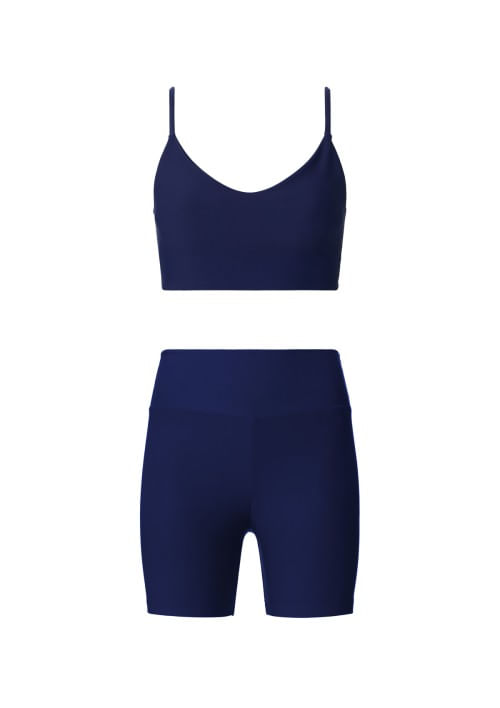 Foto do produto: Kit Top E Bermuda Esportiva Proteção UV - Azul