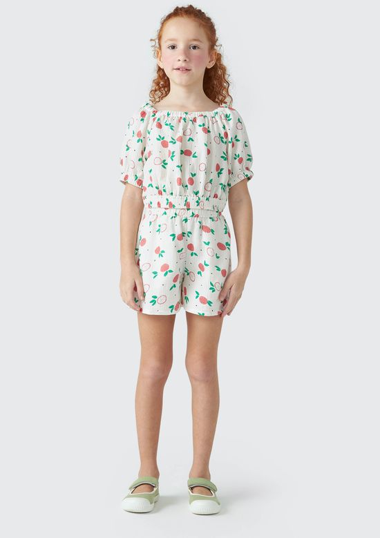 Foto do produto: Shorts Infantil Menina Estampado - Off white