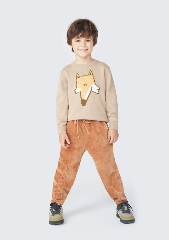 Foto do produto: Calça Infantil Menino Toddler Em Veludo Cotelê - Marrom