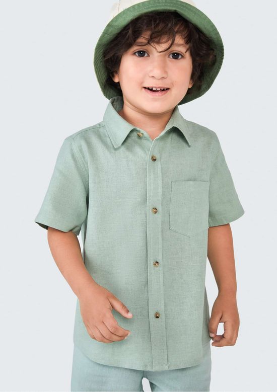 Foto do produto: Camisa Infantil Menino Toddler Manga Curta - Verde