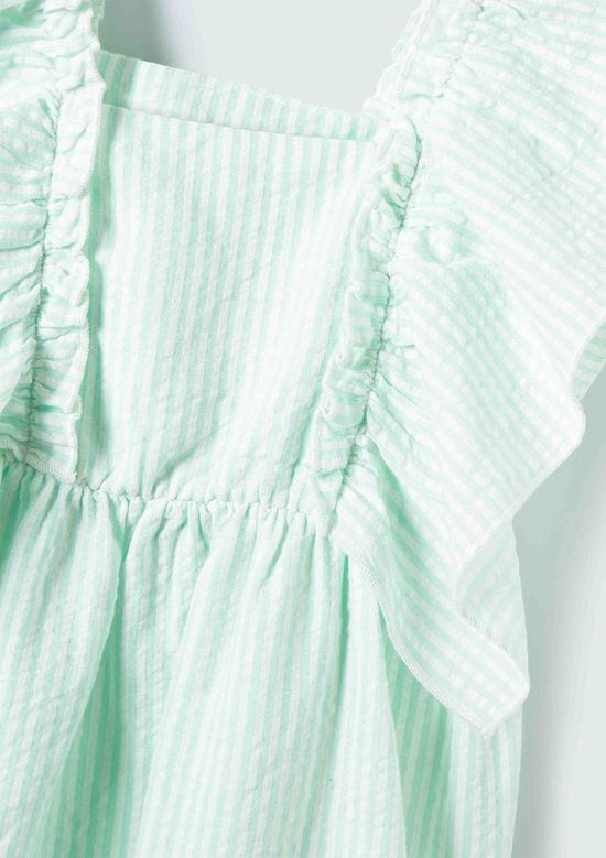 Foto do produto: Vestido Infantil Toddler Listrado Com Babados - Verde