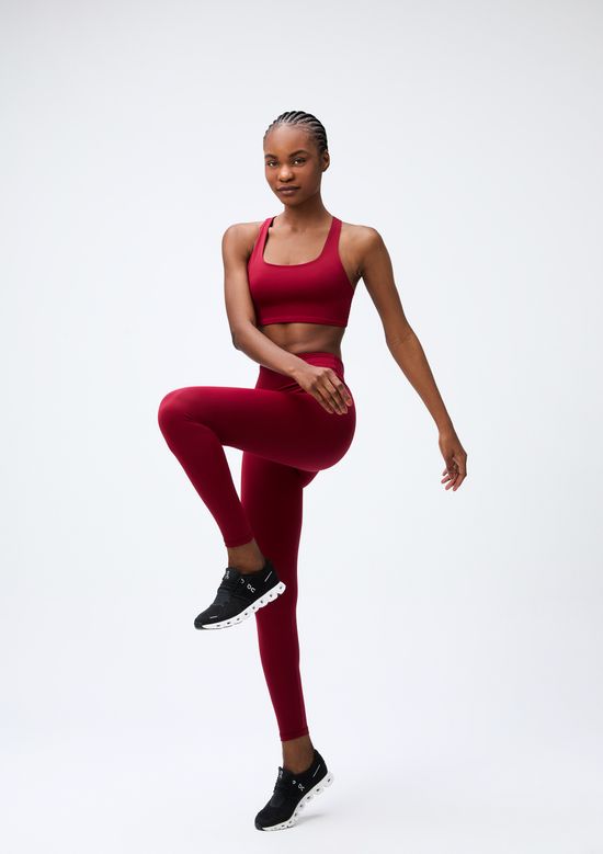 Foto do produto: Calça Legging Esportiva Feminina Com Fio Lycra - Vermelho