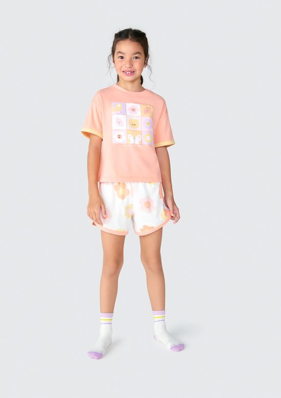 Foto do produto: Pijama Curto Infantil Menina Que Brilha no Escuro - Rosa