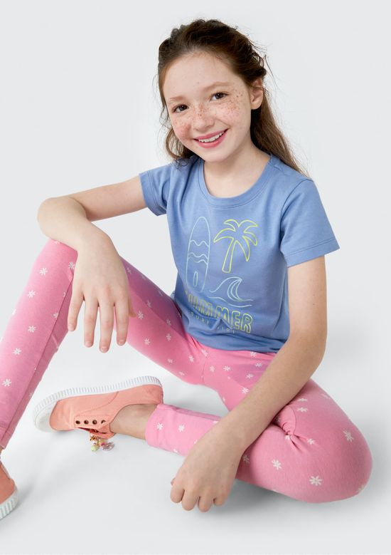 Foto do produto: Calça Legging Infantil Menina Estampada Hering Kids - Rosa