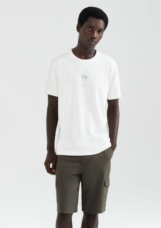 Foto do produto: Camiseta Masculina Comfort Com Estampa - Off white