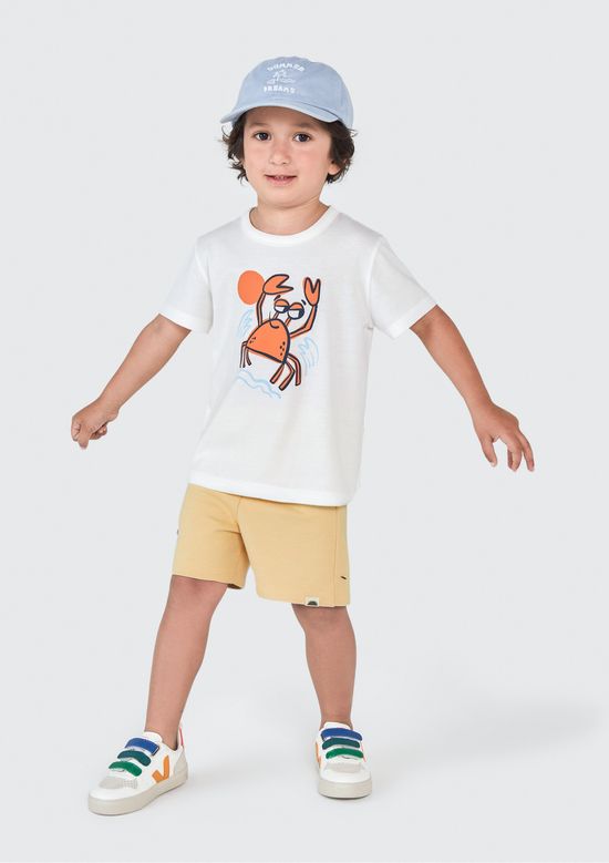 Foto do produto: Shorts Básico Infantil Menino Toddler Com Estampa - Amarelo