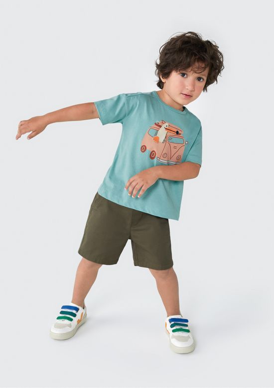 Foto do produto: Camiseta Infantil Menino Toddler Com Estampa Interativa - Verde