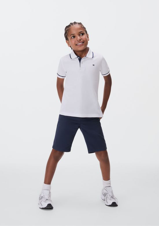 Foto do produto: Camisa Polo Básica Menino De Algodão Com Bordado - Branco