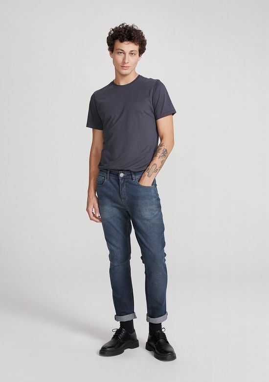 Foto do produto: Calça Jeans Masculina Com Elastano Slim - Azul