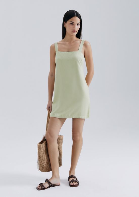 Foto do produto: Vestido Curto Em Viscose Creponada - Verde