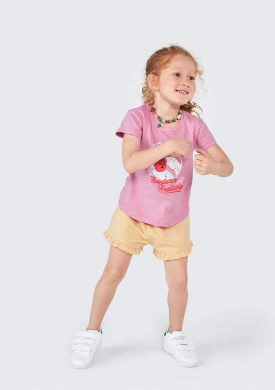 Foto do produto: Blusa Infantil Menina Toddler Com Estampa - Rosa