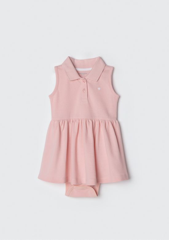 Foto do produto: Body Vestido Bebê Menina Gola Polo Hering Kids - Rosa