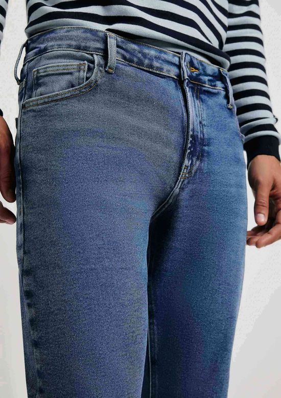 Foto do produto: Calça Jeans Masculina Slim Com Elastano - Azul