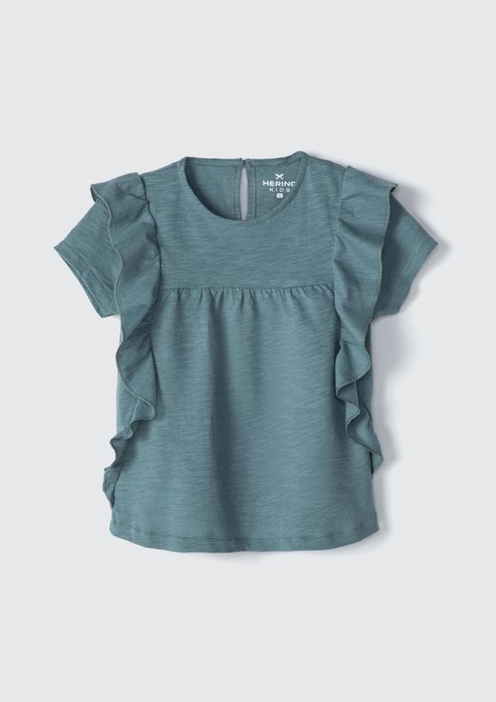 Foto do produto: Blusa Infantil Menina Toddler Com Babados - Verde