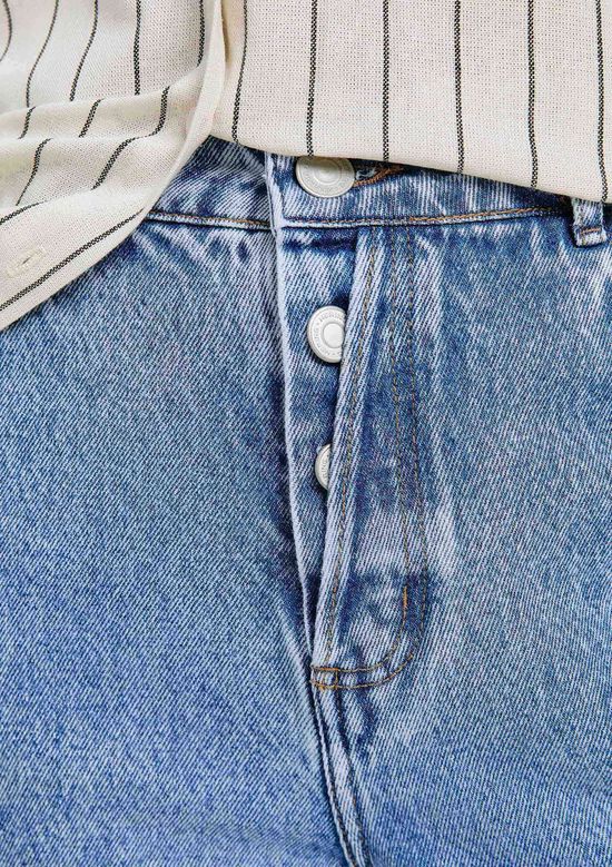 Foto do produto: Calça Jeans Feminina Reta Cintura Alta - Azul