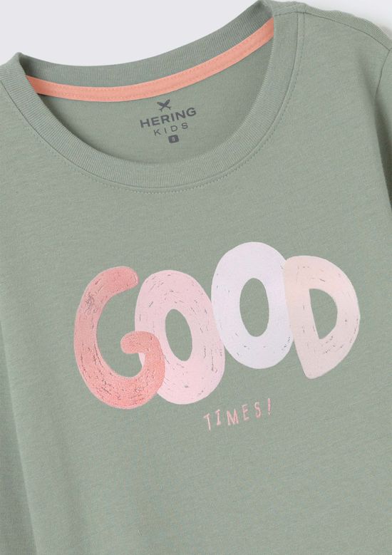 Foto do produto: Blusa Infantil Menina Manga Longa Com Estampa Hering Kids - Verde