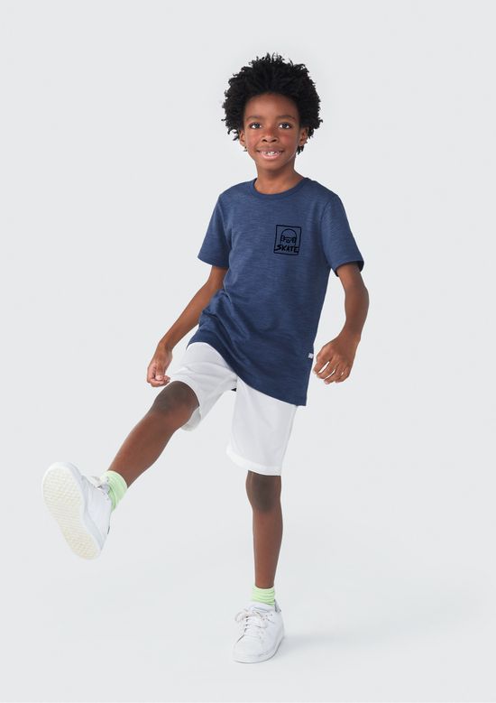 Foto do produto: Camiseta Infantil Menino Estampada Flamê - Azul