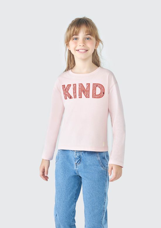 Foto do produto: Blusa Infantil Menina Com Bordado - Rosa