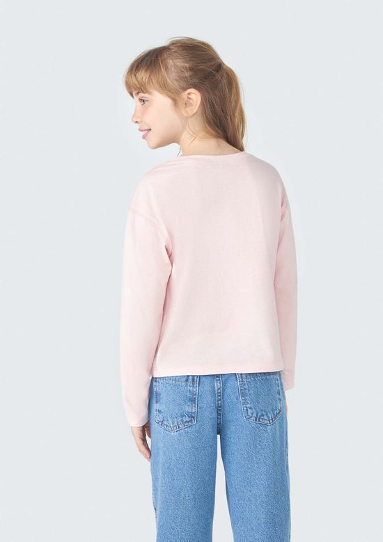 Foto do produto: Blusa Infantil Menina Com Bordado - Rosa