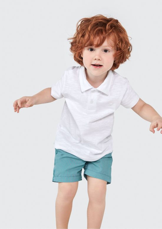 Foto do produto: Camiseta Básica Polo Infantil Menino Toddler - Branco