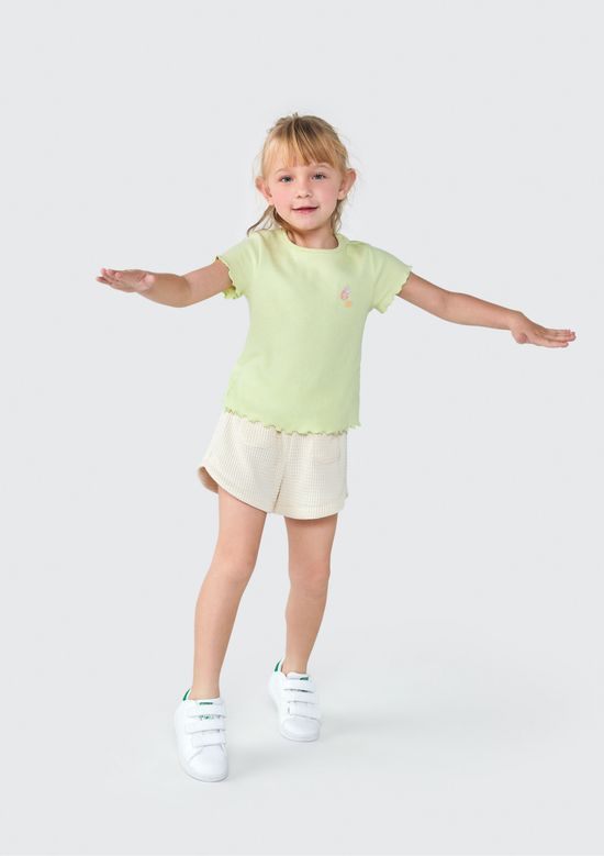 Foto do produto: Blusa Infantil Menina Toddler Com Bordado - Verde